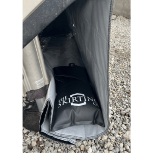 Waterbags should always be installed underneath the RV and within the skirted area.