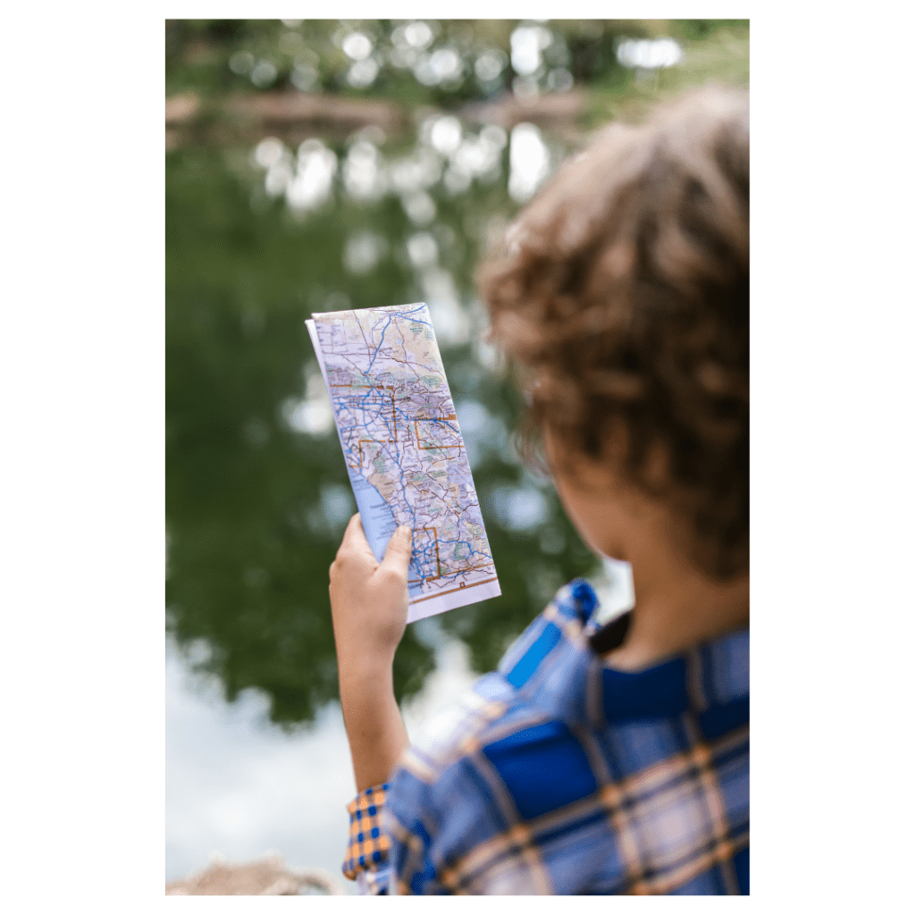 While homeschooling and traveling, have your kids help plan routes and learn navigational skills.